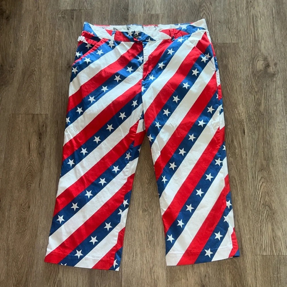 Royal & Awesome Other - Royal & Awesome Golf Pants 40x34 USA Red Blue American Flag Star Stripes 🇺🇸